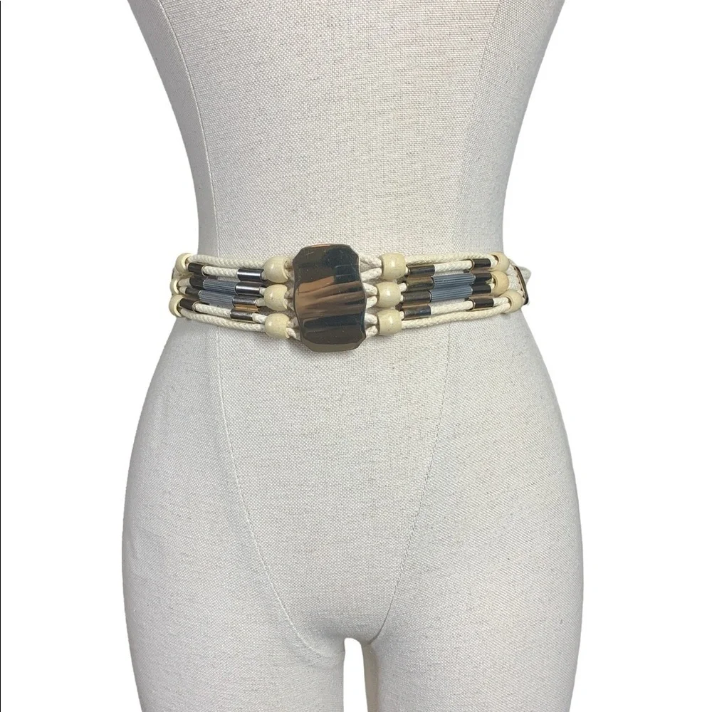 Vintage Leather Shop mixed materials belt